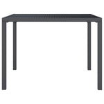 Sodo stalas, antracito spalvos, 100x100x72cm, plienas