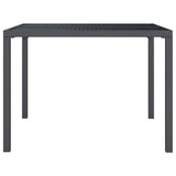 Sodo stalas, antracito spalvos, 100x100x72cm, plienas