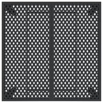 Sodo stalas, antracito spalvos, 100x100x72cm, plienas