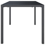 Sodo stalas, antracito spalvos, 165x80x72cm, plienas