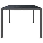 Sodo stalas, antracito spalvos, 200x100x72cm, plienas