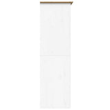 Knygų spinta BODO, balta/ruda, 99x53,5x173 cm, pušies masyvas