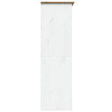 Knygų spinta BODO, balta/ruda, 146x53,5x173 cm, pušies masyvas