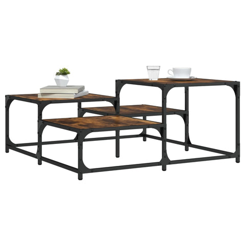 Kavos staliukas, dūminio ąžuolo, 87,5x87,5x40cm, mediena