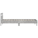 Lovos rėmas su galvūgaliu ir LED lemputėmis, betono, 100x200cm