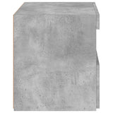 Naktinė spintelė su LED lemputėmis, betono pilka, 50x40x45cm