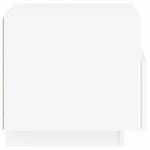 Naktinė spintelė su LED lemputėmis, balta, 40x39x37cm