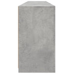 Šoninė spintelė su LED lemputėmis, betono pilka, 181,5x37x67cm