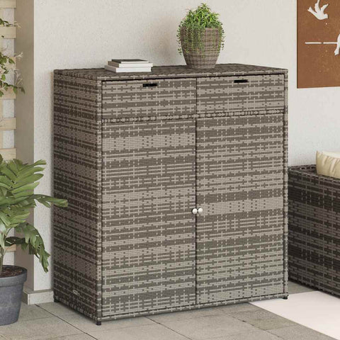 Sodo spintelė daiktams, pilka, 105x55x113cm, poliratanas