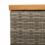Sodo daiktadėžė, pilka, 110x50x54cm, poliratanas ir akacija