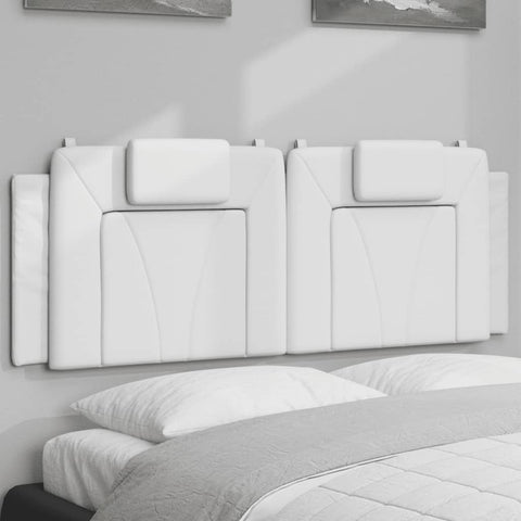 Galvūgalio pagalvėlė, Viana, baltos spalvos, 120cm, dirbtinė oda