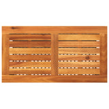 Sodo stalas, juodas, 70x38x42cm, poliratanas/akacijos mediena