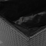 Sodo daiktadėžė, juoda, 110x55x63cm, poliratanas ir akacija