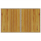 Stalas su mediniu stalviršiu, smėlio, 110x68x70cm, poliratanas