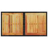 Sodo stalas, juodas, 100x55x73cm, poliratanas/akacijos mediena