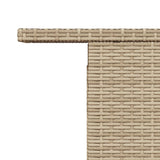 Sodo stalas, smėlio, 100x55x73cm, poliratanas/akacijos mediena