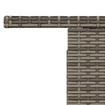 Sodo stalas, pilkas, 100x55x73cm, poliratanas/akacijos mediena