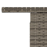 Sodo stalas, pilkas, 100x55x73cm, poliratanas/akacijos mediena