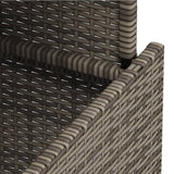 Sodo stalas, pilkas, 100x55x73cm, poliratanas/akacijos mediena