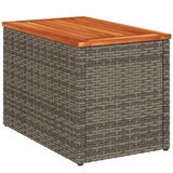 Šoniniai sodo staliukai, 2vnt., pilki, 55x34x37cm, poliratanas