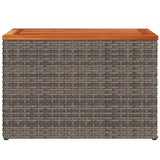 Šoniniai sodo staliukai, 2vnt., pilki, 55x34x37cm, poliratanas