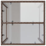 Lauko baro stalas, rudos spalvos, 70x70x110cm, poliratanas