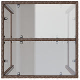 Lauko baro stalas, rudos spalvos, 70x70x110cm, poliratanas