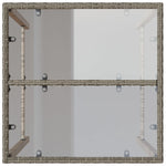 Lauko baro stalas, pilkos spalvos, 70x70x110cm, poliratanas