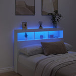 Galvūgalis-spintelė su LED, baltos spalvos, 140x17x102cm