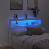 Galvūgalis-spintelė su LED, baltos spalvos, 140x17x102cm