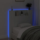 Galvūgalis-spintelė su LED, baltos spalvos, 100x16,5x103,5cm