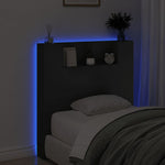 Galvūgalis-spintelė su LED, juodos spalvos, 100x16,5x103,5cm