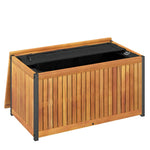 Lauko dėžė pagalvėlėms, 85x45x45/53cm, akacijos masyvas/plienas