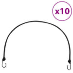 Bungee virvelės su juostelėmis ir kabliukais, 10vnt., 100cm