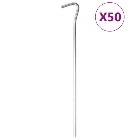 Palapinės kaiščiai, 50vnt., 23cm, skersmuo 5mm, plienas