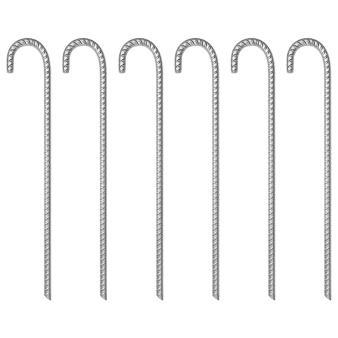 Palapinės kaiščiai, 6vnt., 41,5cm, skersmuo 12mm, plienas