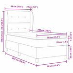 Kiemas lova su čiužiniu Tamsiai ruda 90 x 200 cm audinys