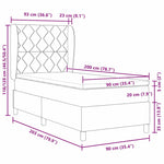 Kiemas lova su čiužiniu Tamsiai ruda 90 x 200 cm audinys