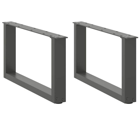 Kavos staliuko kojelės, 2 vnt., antracito spalvos, 70x(30-31) cm, plienas