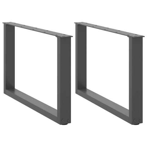 Kavos staliuko kojelės, 2 vnt., antracito spalvos, 60x(42-43) cm, plienas