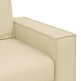 180 cm pločio loveseat sofą su pagalve Kreminė Dirbtinė oda