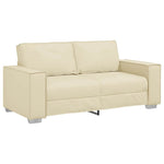 180 cm pločio loveseat sofą su pagalve Kreminė Dirbtinė oda