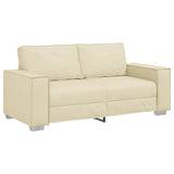 180 cm pločio loveseat sofą su pagalve Kreminė Dirbtinė oda