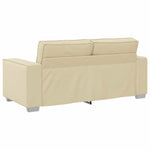 180 cm pločio loveseat sofą su pagalve Kreminė Dirbtinė oda