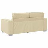 180 cm pločio loveseat sofą su pagalve Kreminė Dirbtinė oda