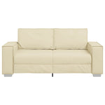 180 cm pločio loveseat sofą su pagalve Kreminė Dirbtinė oda