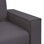 180 cm pločio loveseat sofą su pagalve Pilka Dirbtinė oda