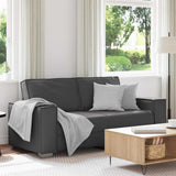 180 cm pločio loveseat sofą su pagalve Pilka Dirbtinė oda