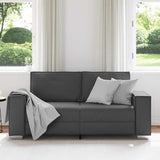 180 cm pločio loveseat sofą su pagalve Pilka Dirbtinė oda