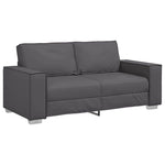 180 cm pločio loveseat sofą su pagalve Pilka Dirbtinė oda